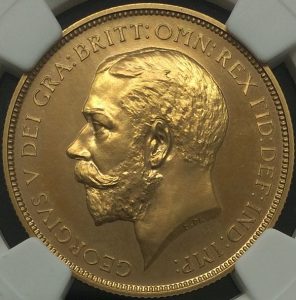 イギリス ジョージ5世 V世 2ポンド ソブリン 金貨 1911年 プルーフの 