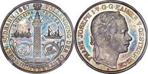 1857年オーストリア南部鉄道開通記念2ターラー銀貨の価値 | 古銭の買取売却査定ナビ
