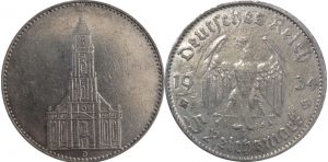 ナチスドイツの2マルク銀貨