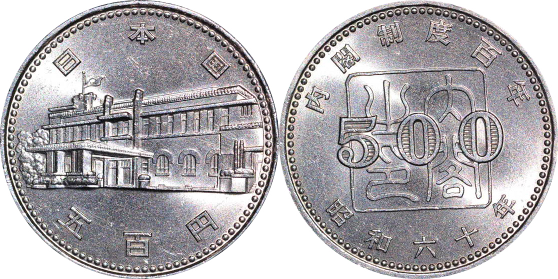 内閣制度100年記念硬貨