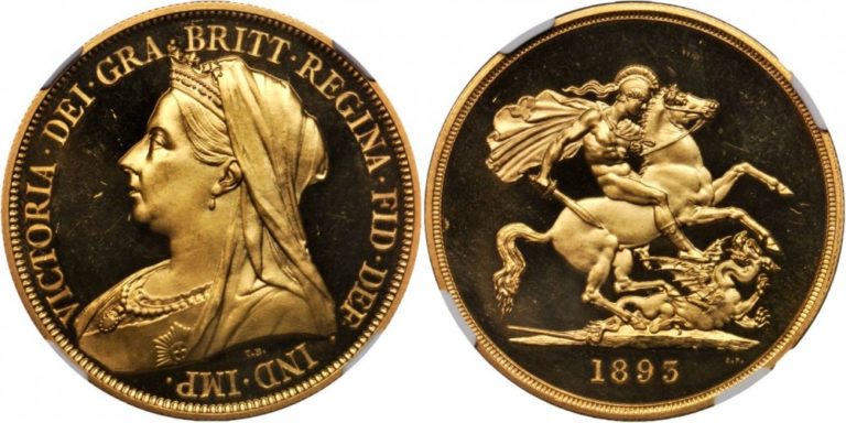 1893年ヴィクトリアの5ポンド金貨について