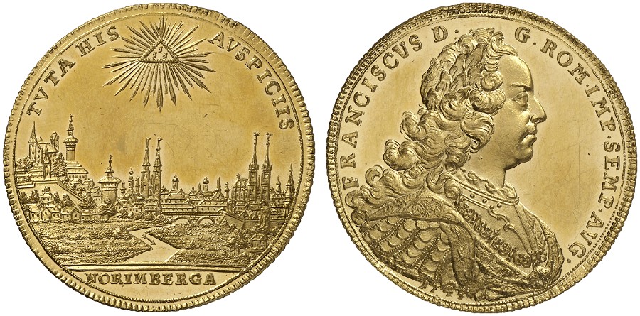 ニュルンベルク フランツ1世の都市景観6ダカット金貨 | 古銭の森