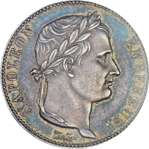 百日天下ナポレオン1世の2フラン銀貨