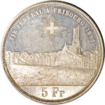 1881年フライブルク射撃祭5フラン銀貨