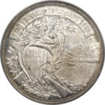 1883年ルガーノ射撃祭5フラン銀貨