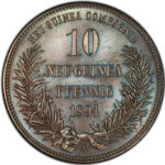 1894年極楽鳥10ペニヒ銅貨