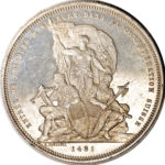 1881年フライブルク射撃祭5フラン銀貨