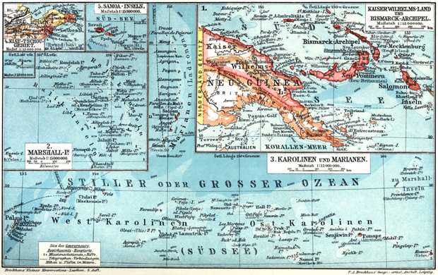 ドイツ領ニューギニアの地図